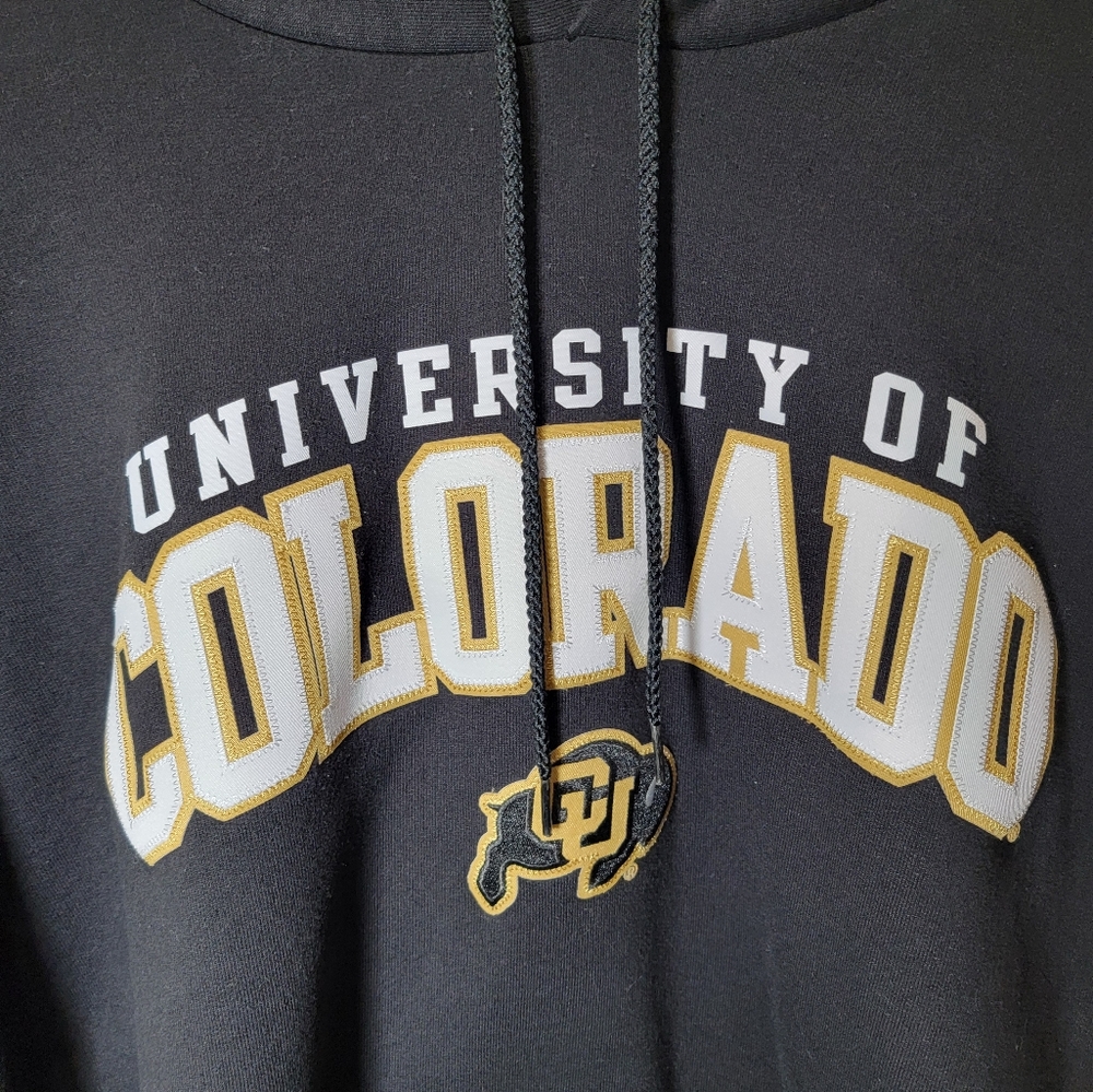 SOLD Champion University of Colorado College Black Sweatshirt Hoodie Size Large - Picture 5 of 12